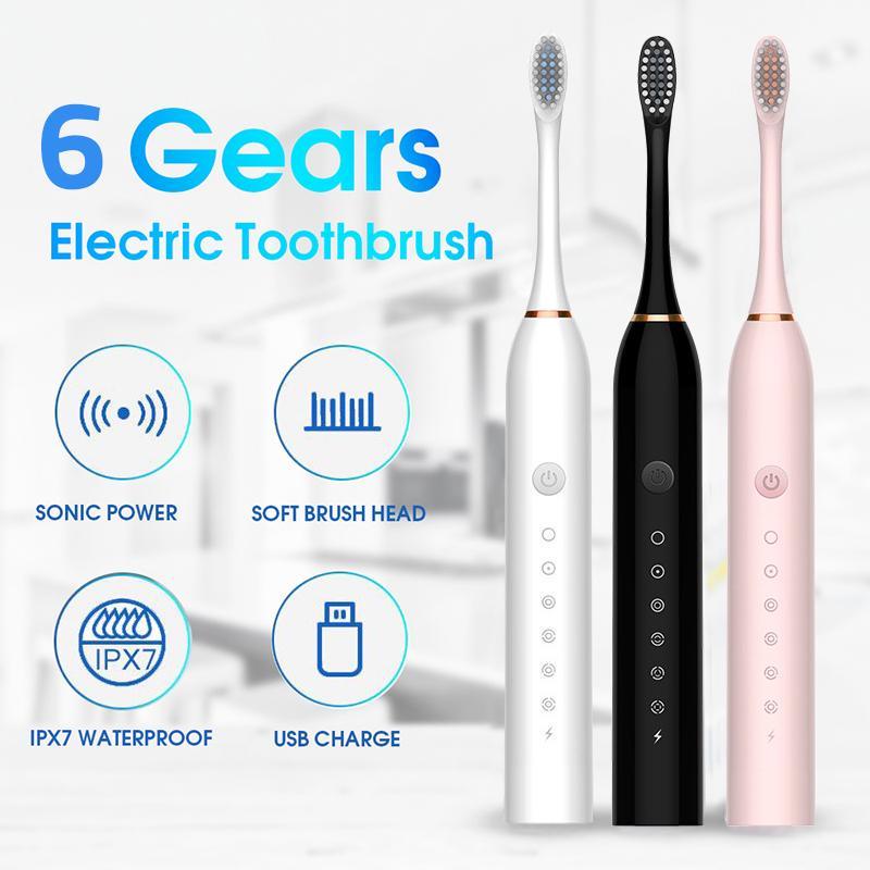 Rechargeable Electric Sonic Toothbrush 3 Gear 6 Modes Whitening Tooth Brush